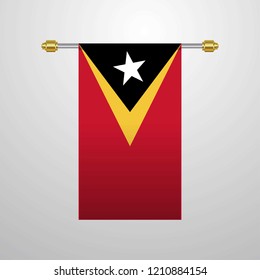 East Timor hanging Flag
