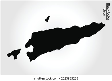 East Timor map black Color on Backgound