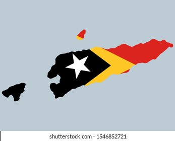 East Timor Map Flag Vector