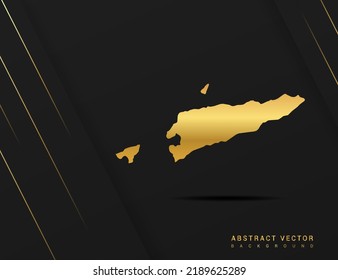 Mapa de Timor Oriental del estilo de gradiente dorado vectorial Ilustración.