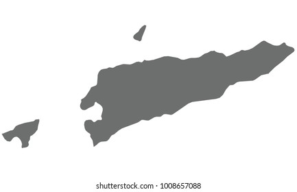 East Timor map gray color