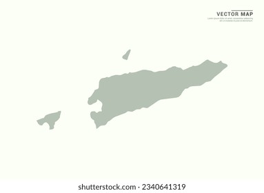 East Timor map of green vector modern.