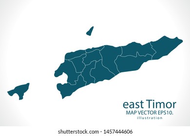 east Timor map High Detailed on white background. Abstract design vector illustration eps 10