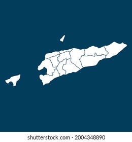 East Timor map High Detailed on green background. white color . Abstract design vector illustration eps 10