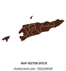 East Timor map High Detailed on white background. Abstract design vector illustration eps 10