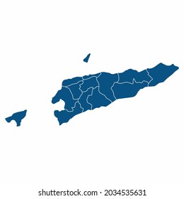 East Timor map High Detailed on white background. Abstract design vector illustration eps 10
