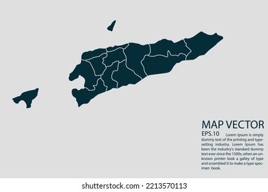 East Timor map High Detailed on white background. Abstract design vector illustration eps 10