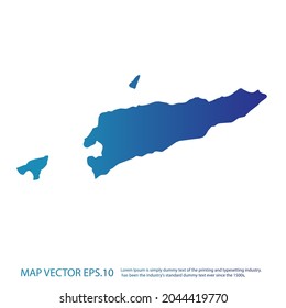 East Timor map , infographic style , blue gradient color , on white background with Map World. Wire frame 3D mesh ,