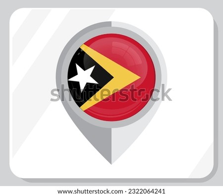 East Timor Map Location Flag Icon