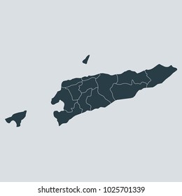 East Timor map on white background vector, East Timor Map Outline Shape Gray on White Vector Illustration,
High detailed Gray illustration East Timor.