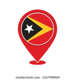 East Timor map pointer icon design vector