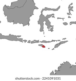 East Timor on world map. Vector illustration.