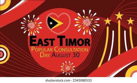 East Timor Popular Consultation Day vector banner design. Happy East Timor Popular Consultation Day modern minimal graphic poster illustration.