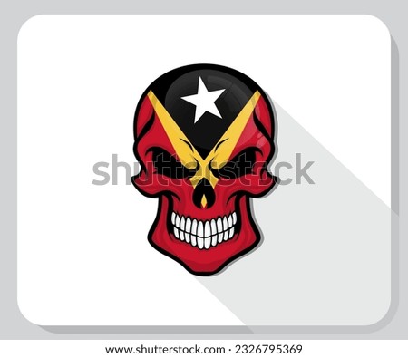 East Timor Skull Flag Pride Icon
