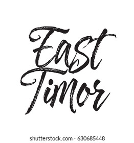 East Timor Text Design Vector Calligraphy Stock Vector (Royalty Free ...