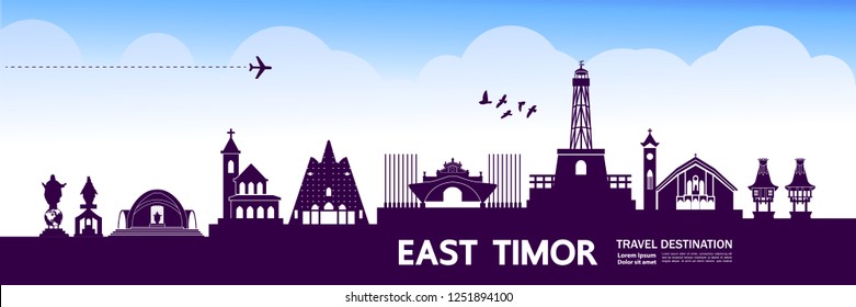 EAST TIMOR Travel Destination Vector.