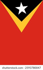 East Timor Vertical Flag, Vertical Flag East Timor