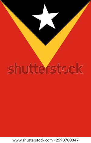 East Timor Vertical Flag, Vertical Flag East Timor