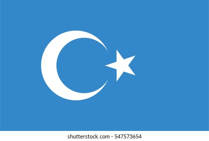 East Turkestan Flag Vector