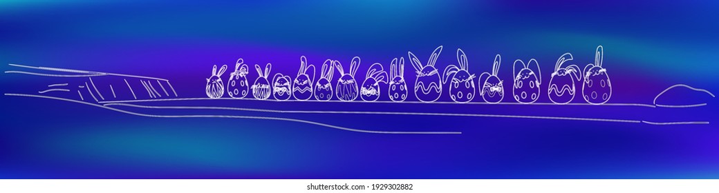 Easter 15 bunny vector illustration set