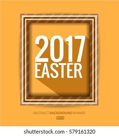 Easter 2017, calendar  Vector EPS 10 illustration.