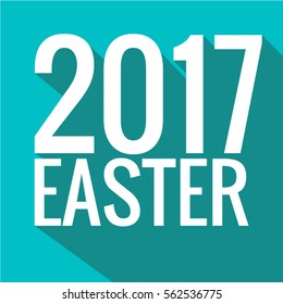 Easter  2017 long shadow  Vector EPS 10