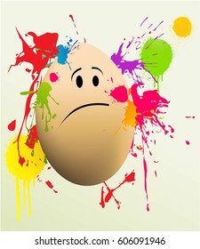 Easter abstract background with egg