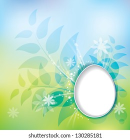 easter abstract background with frame of egg shape
