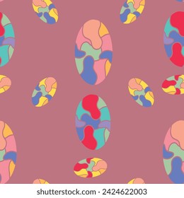 Easter abstract eggs.Seamless pattern.Designed for greeting card,wrapping paper.