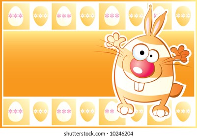 Easter background with bunny 1