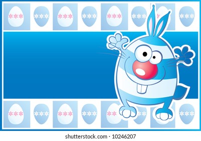 Easter background with bunny 2