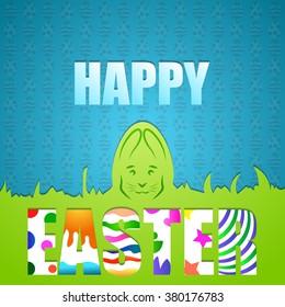 Easter background, with easter bunny. 
