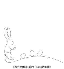 Conejo de pascua y huevos. Ilustración del vector