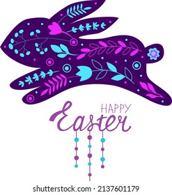 Easter background Bunny vector illustration