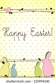 Easter background Easter card with bunnies