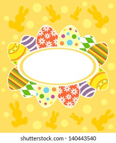 Easter background card vector illustration