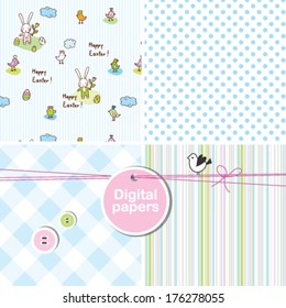 Fondo de Pascua Coloroso lindo patrones sin costura para la tarjeta de Pascua, cumpleaños, invitación