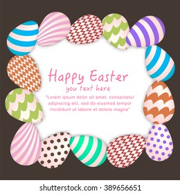 Easter Background with Colorful Hanging Egg vector illustration for greeting card, ad, poster, flier, article