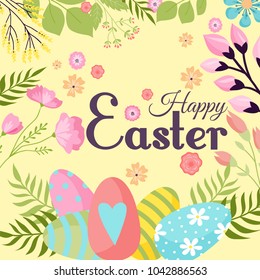 Easter Background Design Vector Holiday Celebration Stock Vector ...