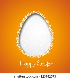 easter background with egg vector illustration
