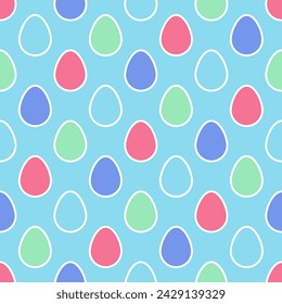 Fondo de Pascua con huevos en estilo moderno. Patrón sin costura para papel de embalaje, papel pintado y textil. Ilustración de vector