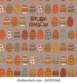 Easter background with eggs. Vector illustration.