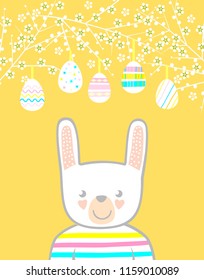 Easter background. Festive set. Vector.