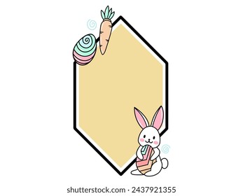 Easter Background with Frame and bunny