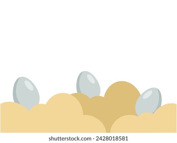 Easter Background with Frame Illustration