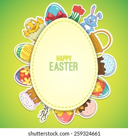 Easter background. Holiday backdrop for card design. Eps 10 vector illustration.