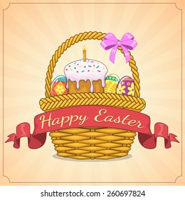 Easter background. Holiday backdrop for card design. Eps 10 vector illustration.