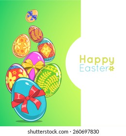 Easter background. Holiday backdrop for card design. Eps 10 vector illustration.