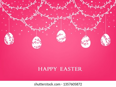 Easter background. Holiday spring banner.