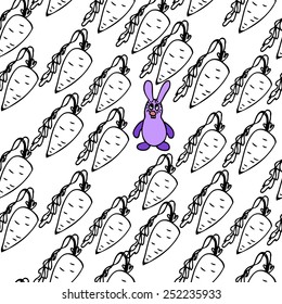 Easter background. Ornate spring seamless texture, endless pattern.Seamless pattern can be used for wallpaper, pattern fills, web page background, surface textures.Hand drawn illustration